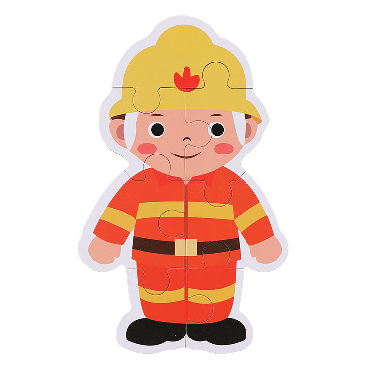 Disney Career Puzzle, Doctor, Teacher, Police, Fireman, Aviator, and Chef Mix and Match Dress-Up Wooden Play Set (33 pcs) For Improving Children's Hand-on Ability
