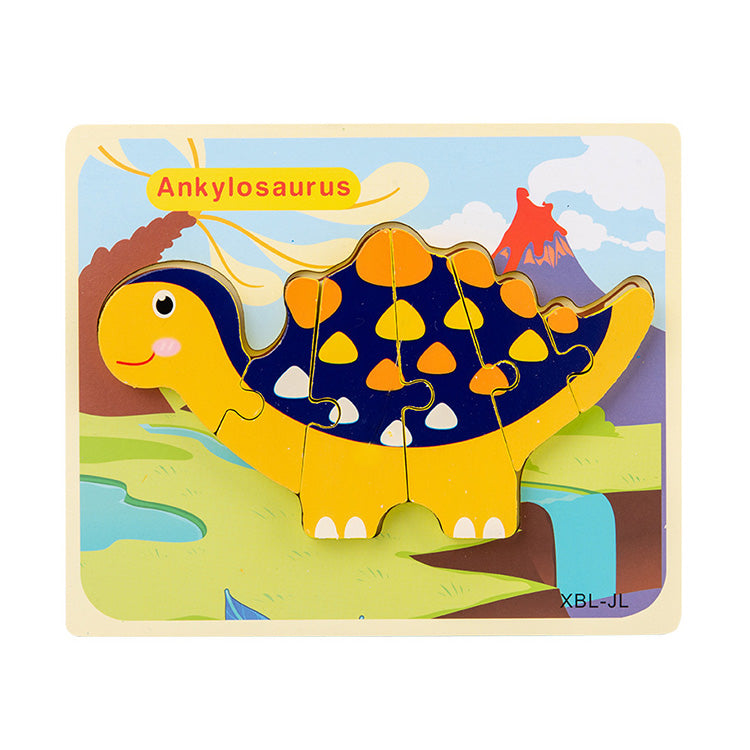 Dinosaurier-Puzzlebrett Kleinkindpuzzle 6er-Pack Dinosaurier-Holzpuzzle für Kleinkinder ab 3 Jahren, entdecken Sie die Welt der Dinosaurier Lernspielzeug für Jungen und Mädchen im Vorschulalter