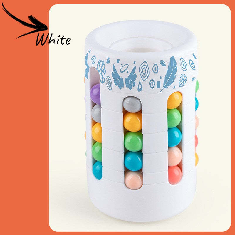 Rotating Magic Beans Pen Holder Magic Cube Adults Kids Fingertip Stress Relief Spin Bead Puzzles Children Education Game