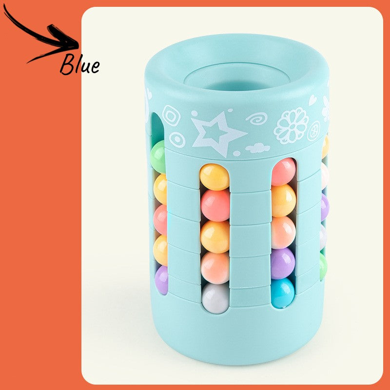 Rotating Magic Beans Pen Holder Magic Cube Adults Kids Fingertip Stress Relief Spin Bead Puzzles Children Education Game