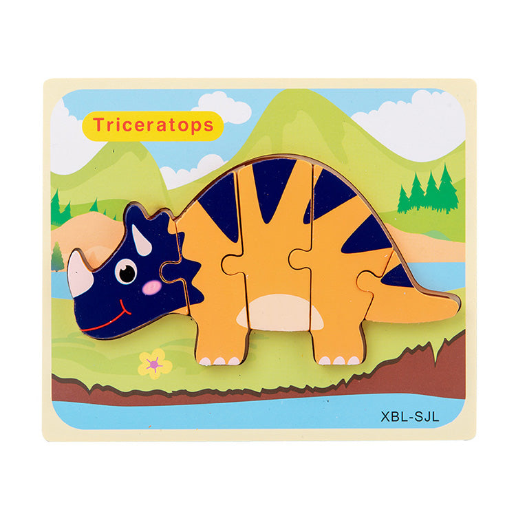 Dinosaurier-Puzzlebrett Kleinkindpuzzle 6er-Pack Dinosaurier-Holzpuzzle für Kleinkinder ab 3 Jahren, entdecken Sie die Welt der Dinosaurier Lernspielzeug für Jungen und Mädchen im Vorschulalter