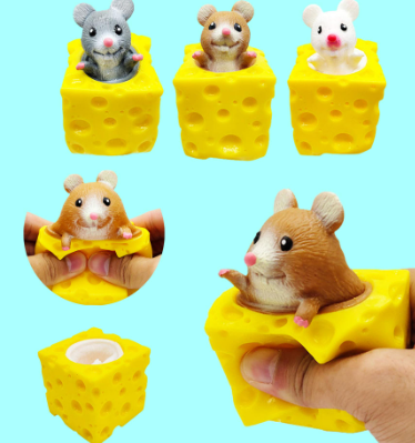 【Cheese squirrel】Stress Relief Toys Squeeze Pop Up SquirrelL By Pieces