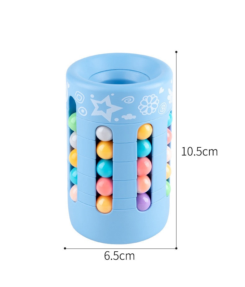 Rotating Magic Beans Pen Holder Magic Cube Adults Kids Fingertip Stress Relief Spin Bead Puzzles Children Education Game
