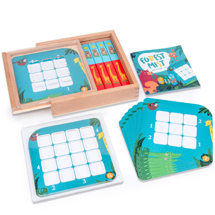 Buntes Waldnebeltier aus Holz, Lernspielzeug, Puzzle, Vorschulpuzzle, Spielzeug für Kinder und Kleinkinder ab 18 Monaten