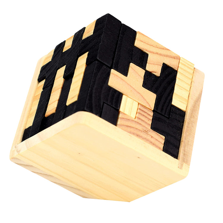 Sharp Brain Zoneのオリジナル3D木製頭の体操パズル。天才スキルビルダーのT字ピース。子供から大人まで楽しめる知育玩具。ギフト デスク パズル (オリジナル)