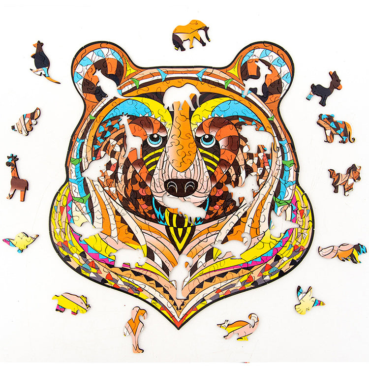 Holzpuzzles - Außerirdisches Tierpuzzle Tierisches Holzpuzzle in einzigartiger Form, das beste Geschenk für Erwachsene und Kinder, Familienspielsammlung