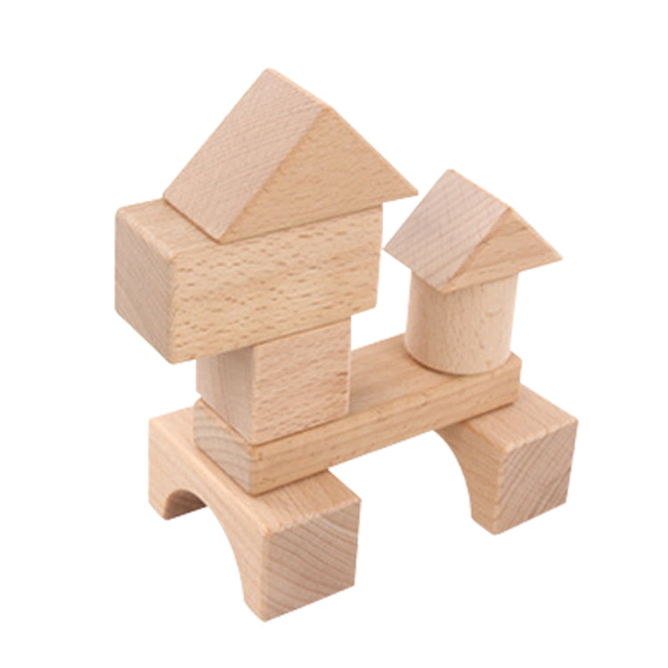 Wooden Building Blocks Set, 22 PCS Natural Wood Stacking Block Toy, DIY Wood Block Kit, Montessori Learning Birthday Gifts for 2 3 4 5 Year Olds Toddlers Kids Boys Girls Children