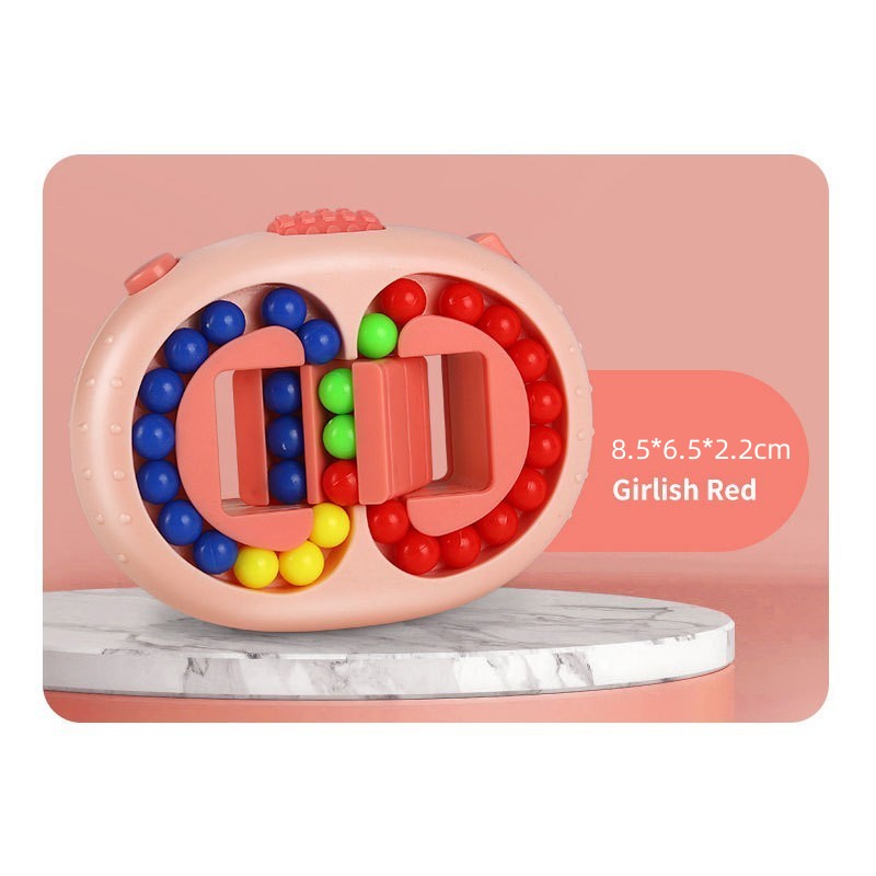Rotating Magic Beans Cube Steering wheel Fingertip Bead Puzzles Spinning Fidget Toys Kids Adults Stress Relief Education Intelligence Game