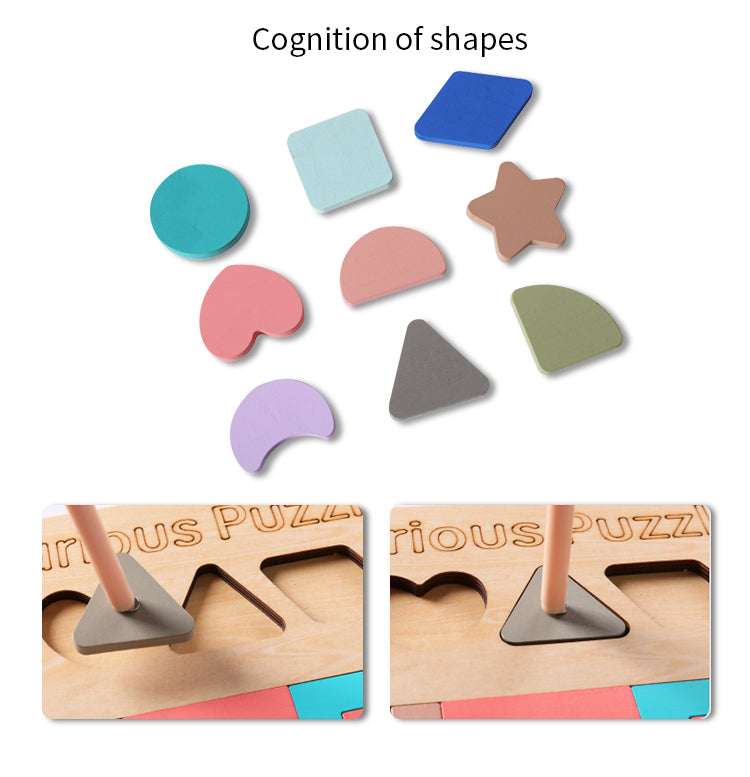 Spielzeug 5-in-1-Multifunktionsspielzeug aus Holz, pädagogische Matheform, Zahl, Holzpuzzle für Kinder