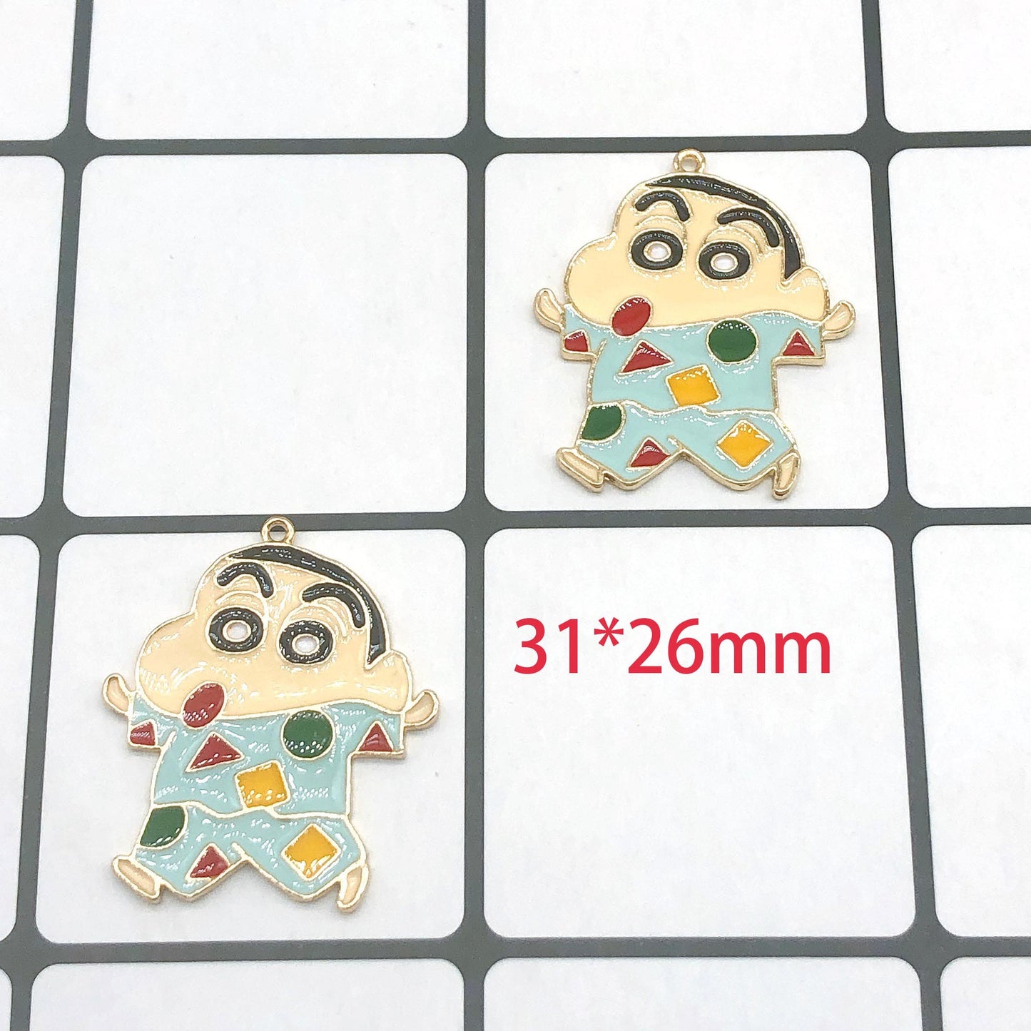 Crayon Shin-chan Metal Charms Earrings Accessories Pendant Accessories DIY
