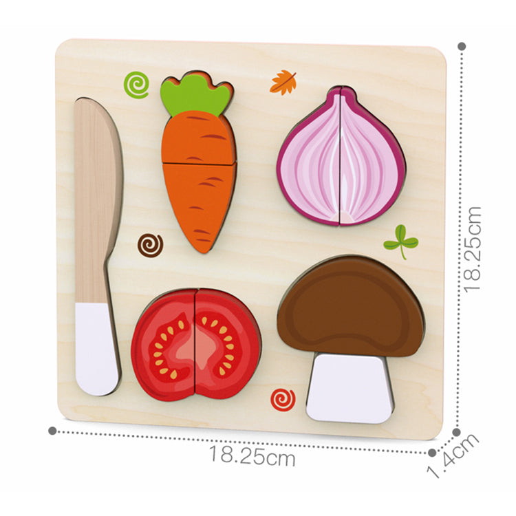 Schneiden von Obst und Gemüse zum Spielen – mit Messer und Schneidebrett – Spielzeug-Küchenzubehör-Sets für Kleinkinder und Kinder (Just Cutting Food)