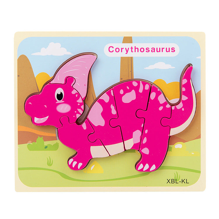 Dinosaurier-Puzzlebrett Kleinkindpuzzle 6er-Pack Dinosaurier-Holzpuzzle für Kleinkinder ab 3 Jahren, entdecken Sie die Welt der Dinosaurier Lernspielzeug für Jungen und Mädchen im Vorschulalter