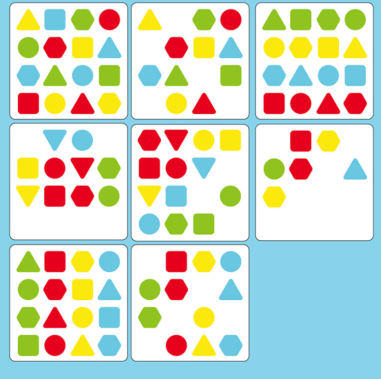 Two-Player Kids Geometric Battle Game Puzzle Toys Shape Color Sorting Matching Peg Puzzle Early Educational Toys