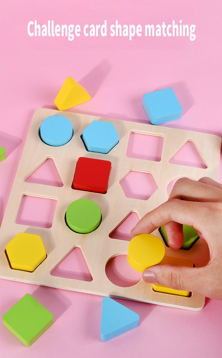 Two-Player Kids Geometric Battle Game Puzzle Toys Shape Color Sorting Matching Peg Puzzle Early Educational Toys