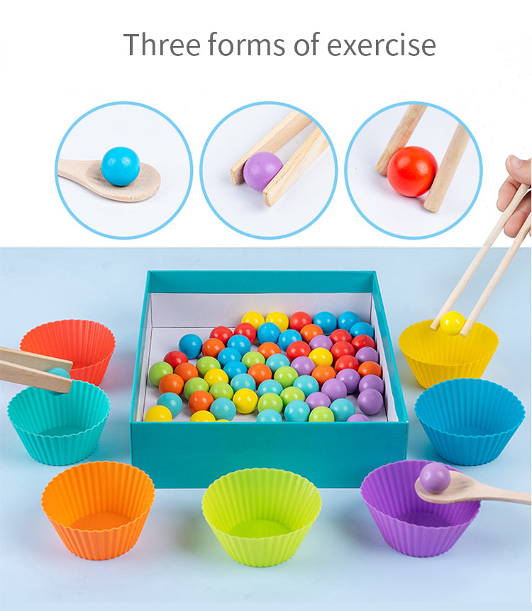 Clip Bead Number Pairing Game 3D Puzzles Wooden Early Educational Eltern-Kind-Interaktionsspiel für Kinder