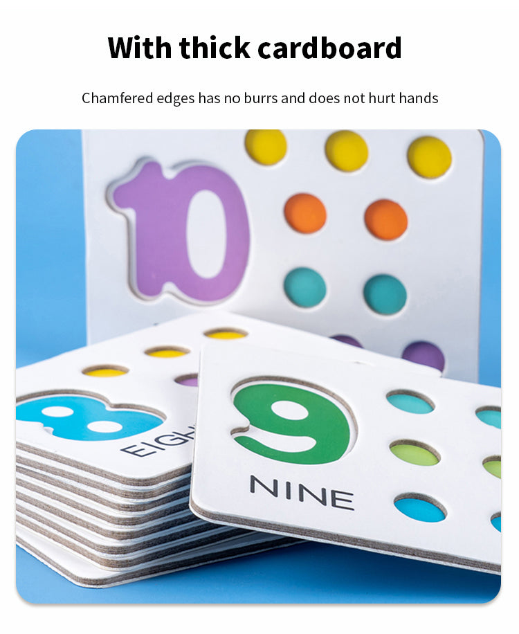 Clip Bead Number Pairing Game 3D Puzzles Wooden Early Educational Eltern-Kind-Interaktionsspiel für Kinder