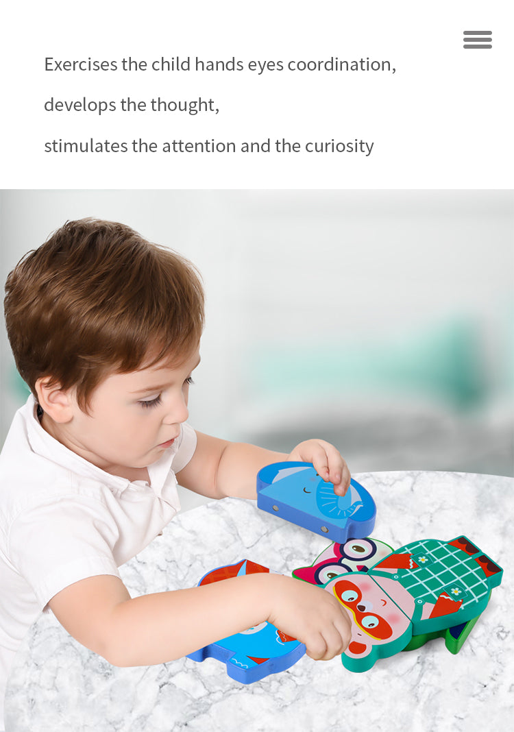 Kinder Magnetci Tierpuzzle Vorschule Pädagogisches MagneticToy für Kleinkinder Kinder Jungen Mädchen Bauen Magnetblöcke Puzzle