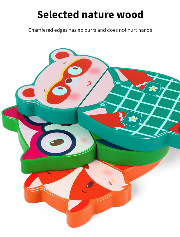 Kinder Magnetci Tierpuzzle Vorschule Pädagogisches MagneticToy für Kleinkinder Kinder Jungen Mädchen Bauen Magnetblöcke Puzzle