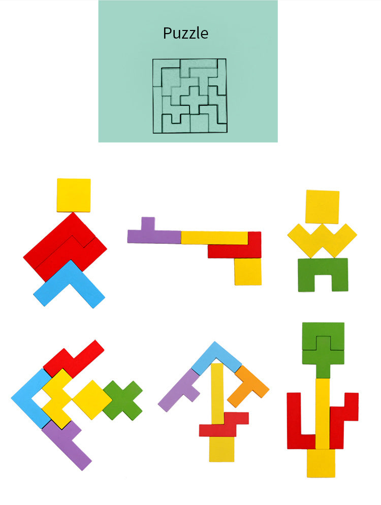 Spielzeug Kinder Neues Puzzle Holzfigur Kognitives Puzzle Puzzle Frühes Lernen Bausteine Spielzeug