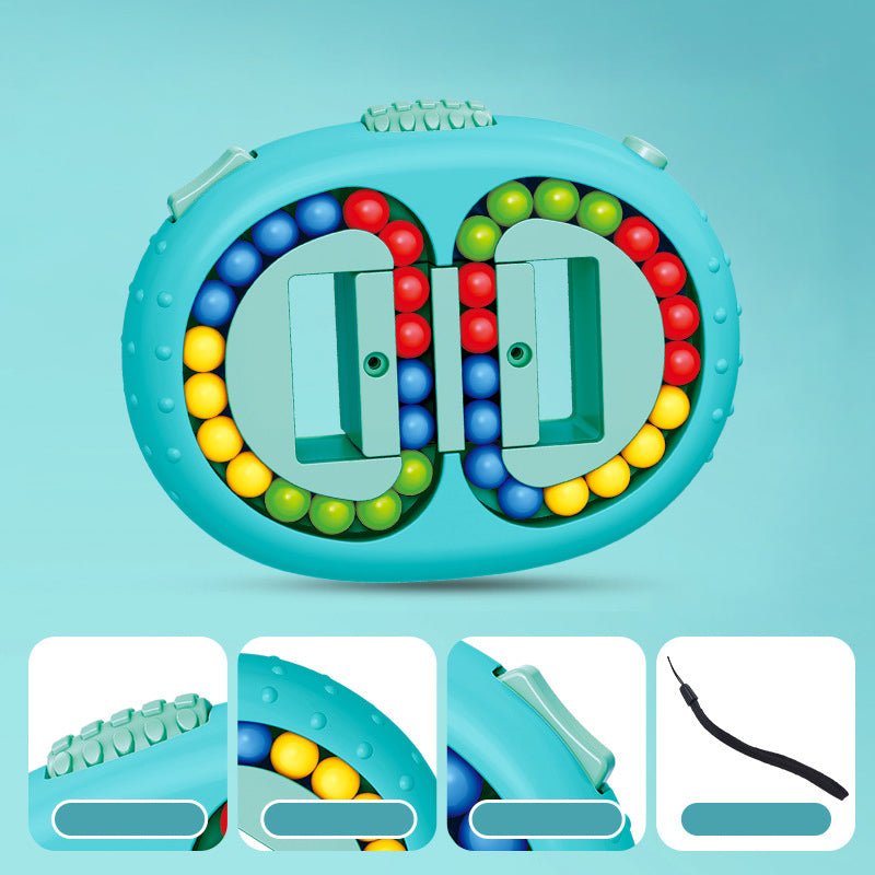 Rotating Magic Beans Cube Steering wheel Fingertip Bead Puzzles Spinning Fidget Toys Kids Adults Stress Relief Education Intelligence Game