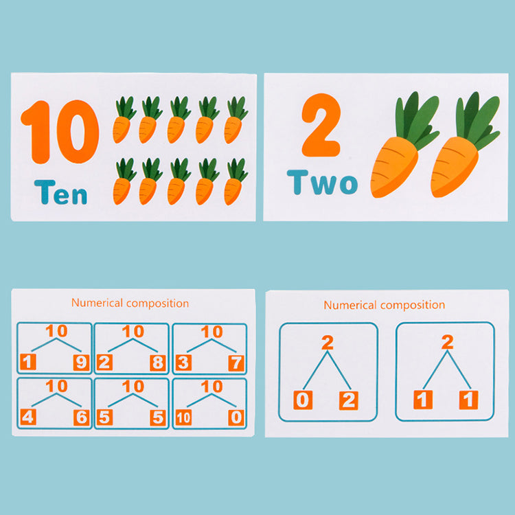 Balance-Mathe-Spiel Kaninchen zählen STEM Frühpädagogisches Vorschul-Lernspielzeug für Kinder, Mädchen und Jungen, Kinder, Kindergarten