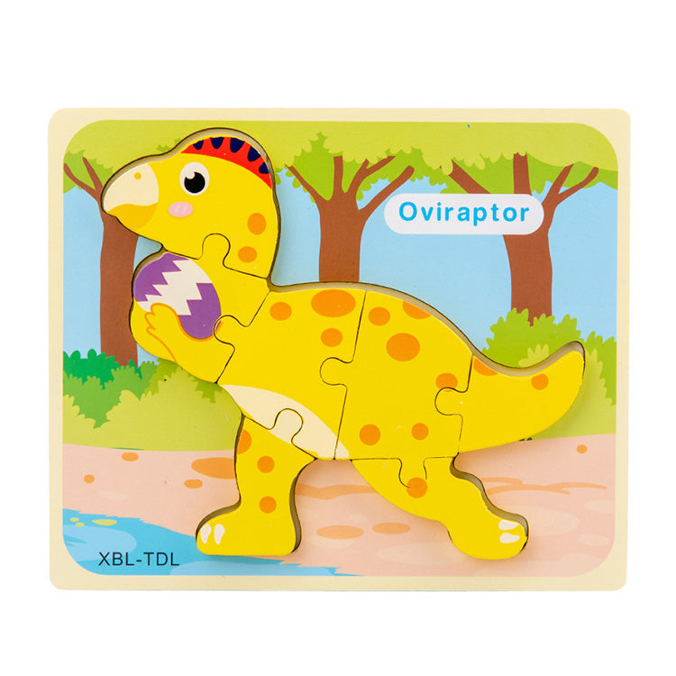 Dinosaurier-Puzzlebrett Kleinkindpuzzle 6er-Pack Dinosaurier-Holzpuzzle für Kleinkinder ab 3 Jahren, entdecken Sie die Welt der Dinosaurier Lernspielzeug für Jungen und Mädchen im Vorschulalter