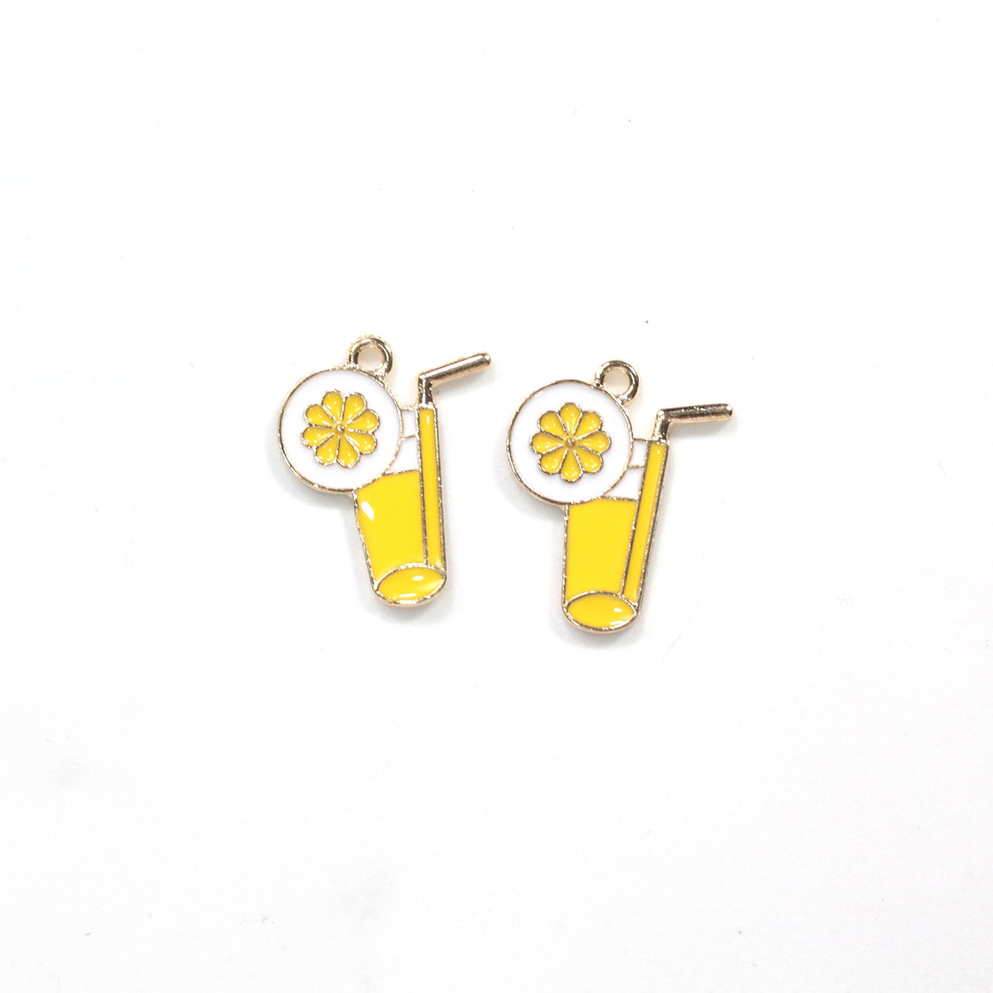 Boba Tea Metall Charms Ohrringe Zubehör Anhänger Zubehör DIY