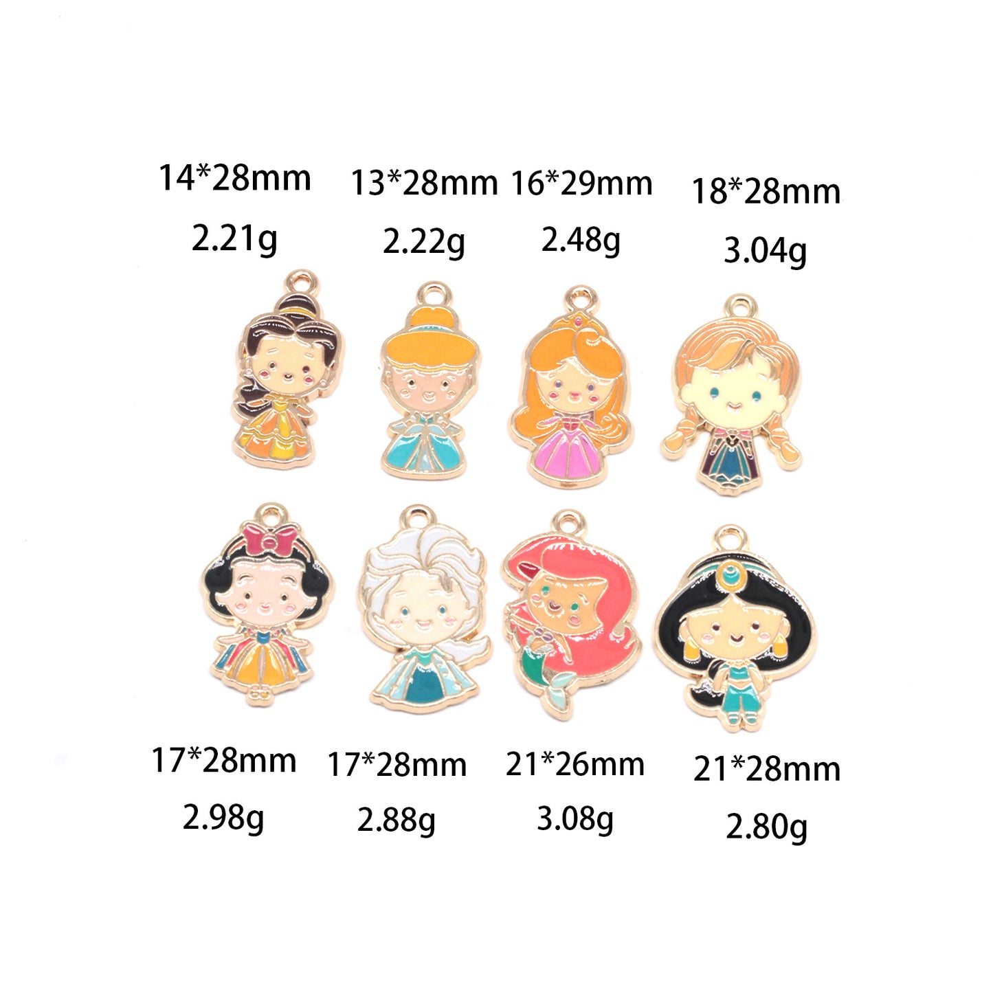 Princess Metal Charms Earrings Accessories Pendant Accessories DIY