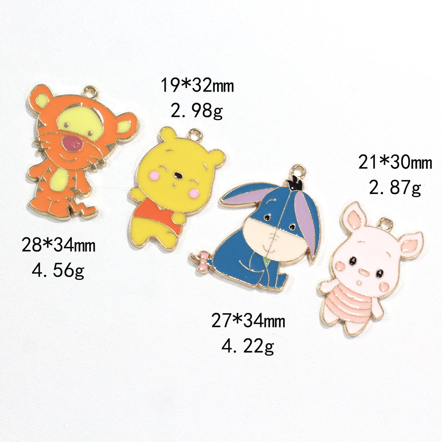 Winnie the Pooh Metal Charms Earrings Accessories Pendant Accessories DIY