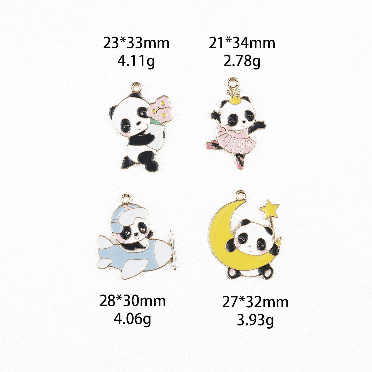 Panda Metal Charms Earrings Accessories Pendant Accessories DIY