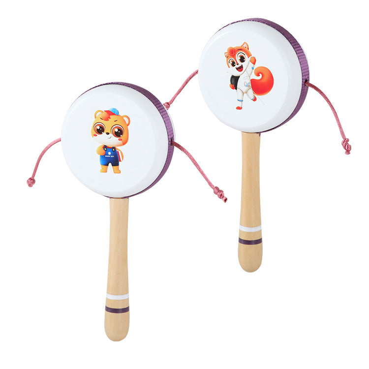 Baby Rattle Drum Toddler Musical Instruments Sets Educational Wood Toys with Storage Box for Boys and Girls
