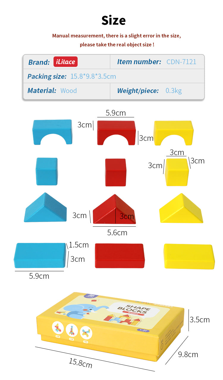 Bauen Sie Holzklötze zusammen. Kindererziehungslernen Baubausteine Spielzeug Set Stapeln von Ziegeln