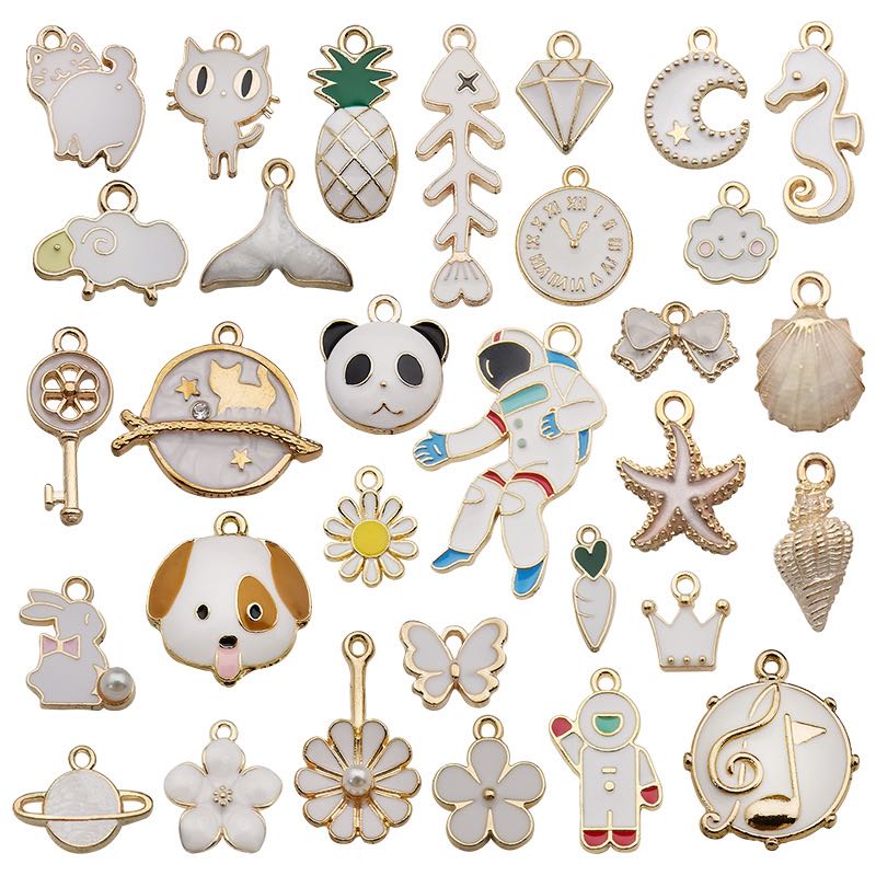【Metal charms Mix】 Diy Cute Acessories Makeup Space Design Earrings hook