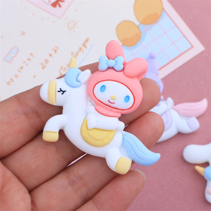 マイメロディ ハローキティ ユニコーン ミニチャーム付き DIYデコレーション用