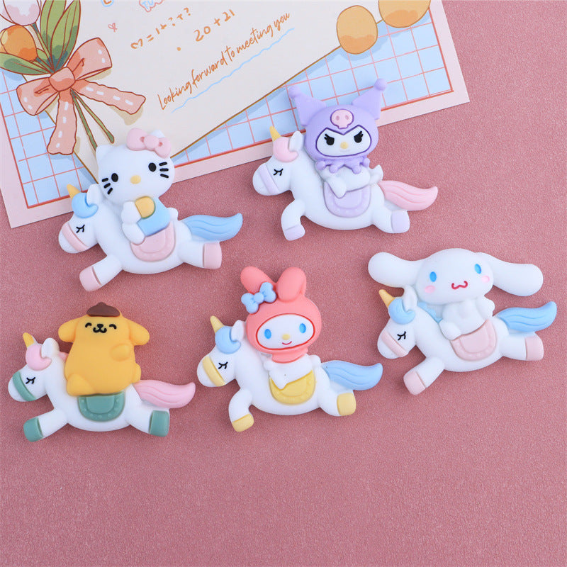 マイメロディ ハローキティ ユニコーン ミニチャーム付き DIYデコレーション用