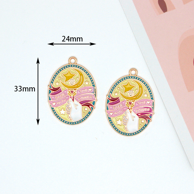 Salor Moon Metal Charms Earrings Accessories Pendant Accessories DIY
