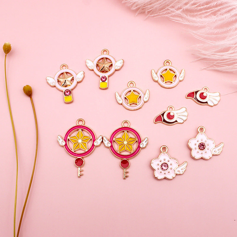 Salor Moon Metal Charms Earrings Accessories Pendant Accessories DIY