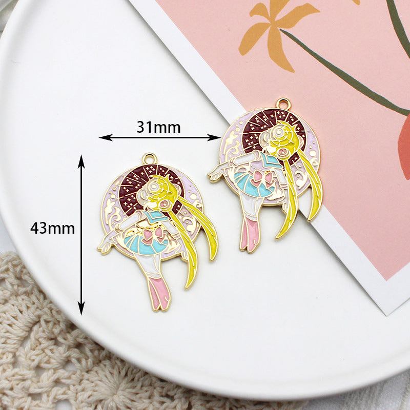 Salor Moon Metal Charms Earrings Accessories Pendant Accessories DIY