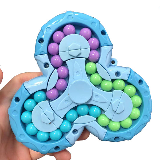 Rotating Magic Beans Gyro Magic Cube Adults Kids Fingertip Stress Relief Spin Bead Puzzles Children Education  Game