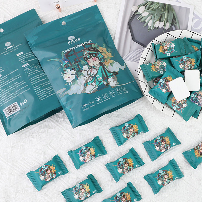 【Compressed Towels】Portable Towels for Travel Camping Hiking, Disposable Durable Candy-Like Mini Size Towels for Daily Used