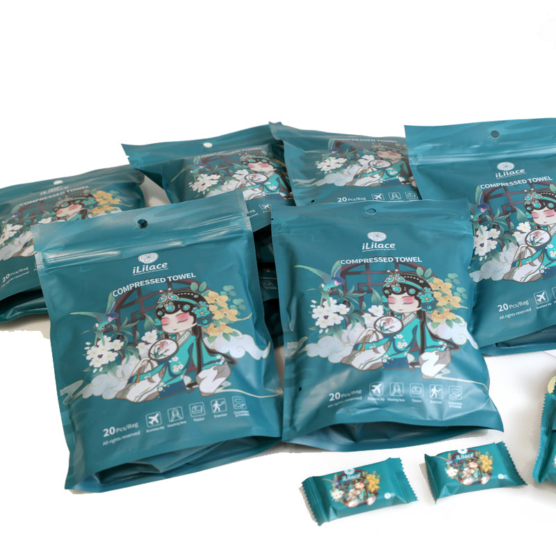 Compressed Towels10 Packs(200pcs) Disposable Soft Durable Towels Candy-Like Mini Size Cotton Compressed-Towel