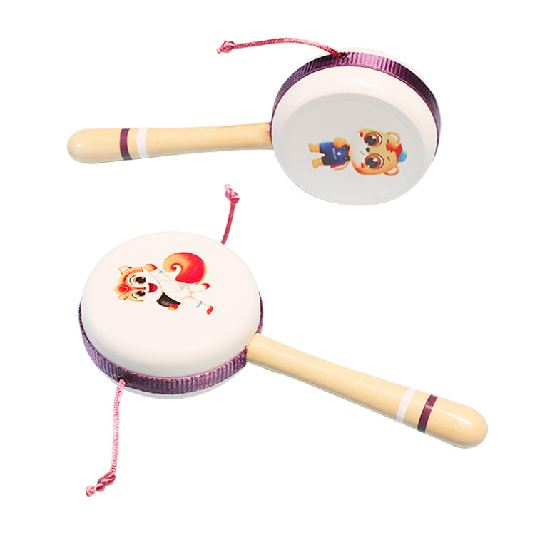 Baby Rattle Drum Toddler Musical Instruments Sets Educational Wood Toys with Storage Box for Boys and Girls