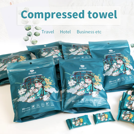 Compressed Towels10 Packs(200pcs)  Disposable Soft Durable Towels Candy-Like Mini Size Cotton Compressed-Towel