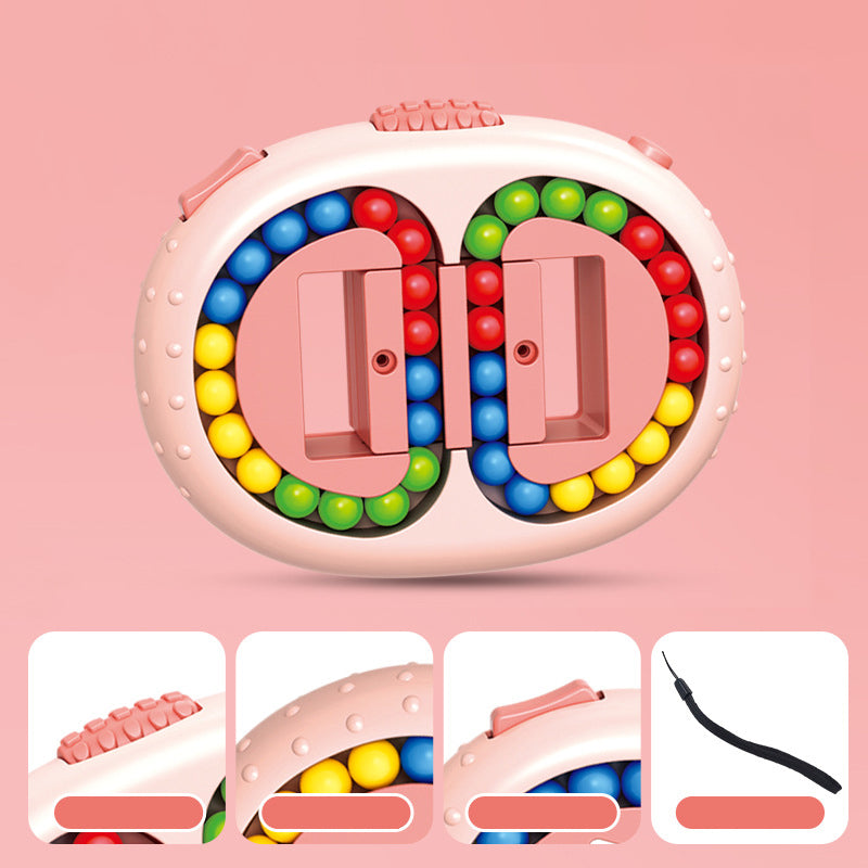 Rotating Magic Beans Cube Steering wheel Fingertip Bead Puzzles Spinning Fidget Toys Kids Adults Stress Relief Education Intelligence Game
