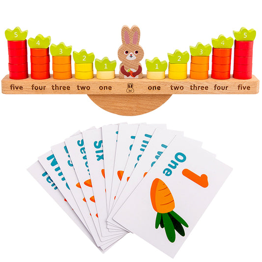 Balance Math Game Rabbit Counting STEM Early Educational Preschool Learning Toys for Kids Girls & Boys Children Kindergarten