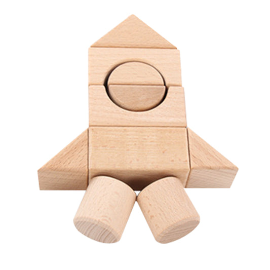 Holzbausteine-Set, 22-teiliges Naturholz-Stapelklötze-Spielzeug, DIY-Holzklötzchen-Kit, Montessori-Lern-Geburtstagsgeschenke für 2 3 4 5-Jährige Kleinkinder Kinder Jungen Mädchen Kinder