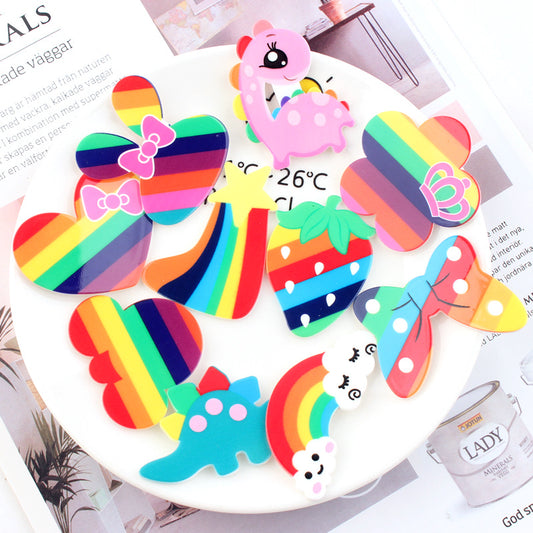 #4 【Acryl-Anhänger】 Kawaii süßes Set, gemischtes Flatback-Zubehör für DIY-Bastelarbeiten und Ornament-Scrapbooking