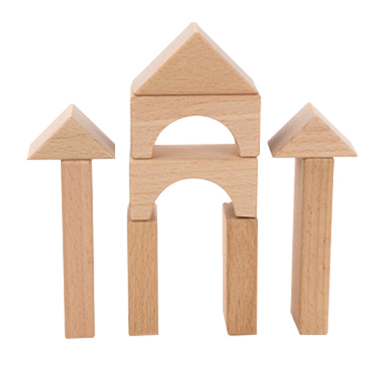 Holzbausteine-Set, 22-teiliges Naturholz-Stapelklötze-Spielzeug, DIY-Holzklötzchen-Kit, Montessori-Lern-Geburtstagsgeschenke für 2 3 4 5-Jährige Kleinkinder Kinder Jungen Mädchen Kinder