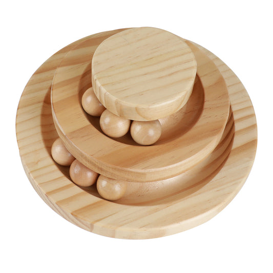 Cat Ball Track, Cat Ball Toy, Kitty Toys Roller,2-Level Cat Ball Tower Interactive Cat Toy