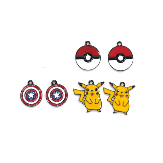 Pikachu Metal Charms Earrings Accessories Pendant Accessories DIY